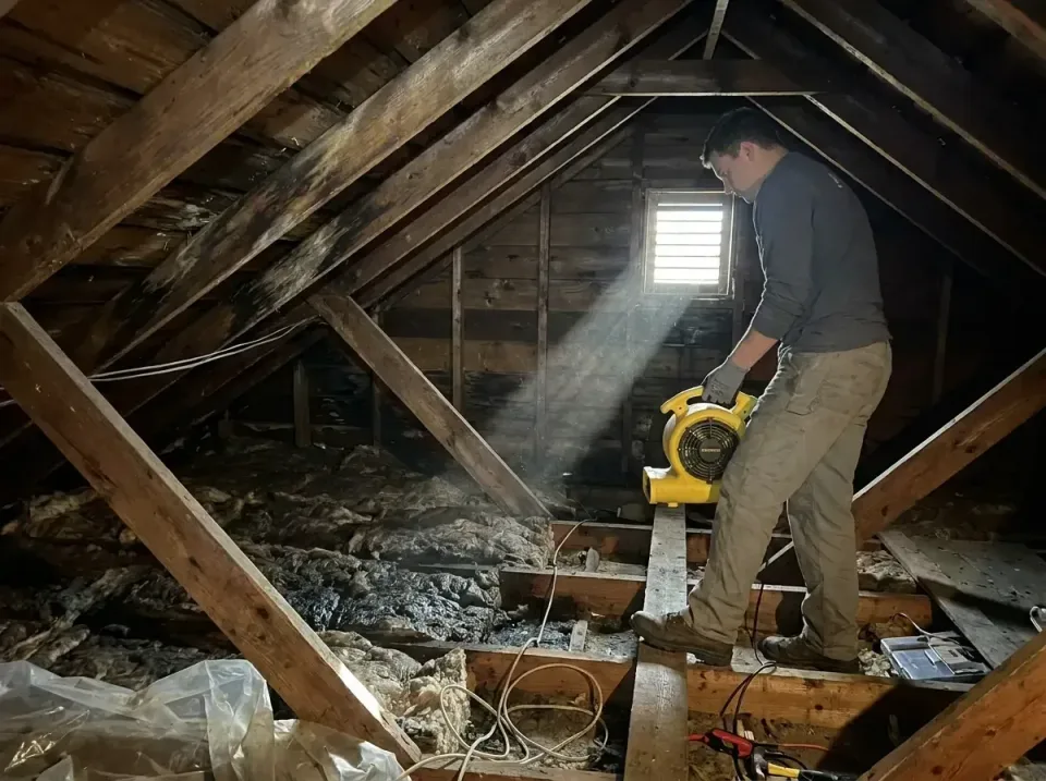 attic-water-damage-drying-proc-007 — frequently asked questions, Emergency Water Extraction & 24/7 Flood Response in Center,…